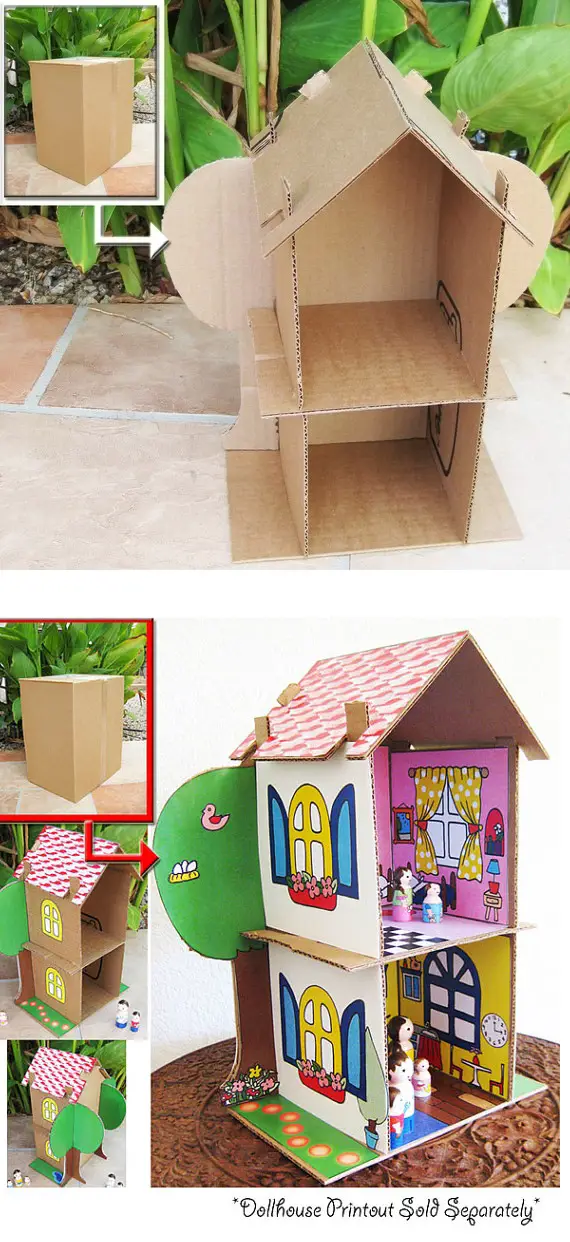 ce poti face cu o cutie de carton DIY projects with a cardboard box 3