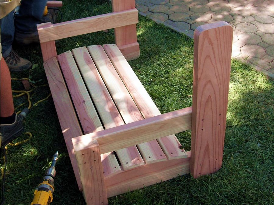Wooden garden swing seat plans - perfect tranquility