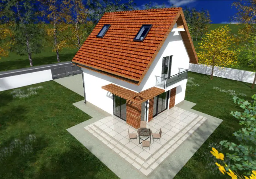 Proiecte de case mici cu etaj la oras