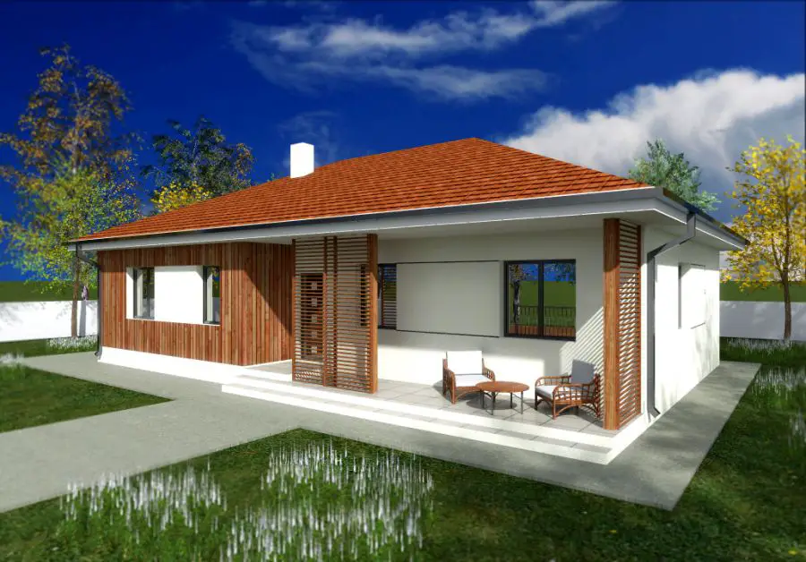 Proiecte de case mici fara etaj si terase