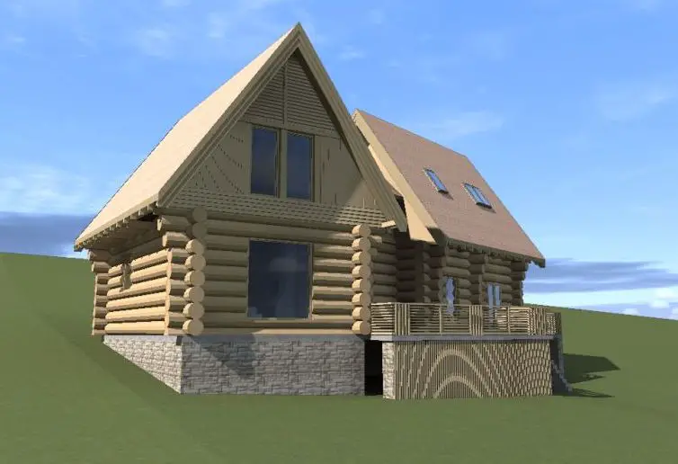 Modele de case din lemn si piatra wood and rock house plans 5