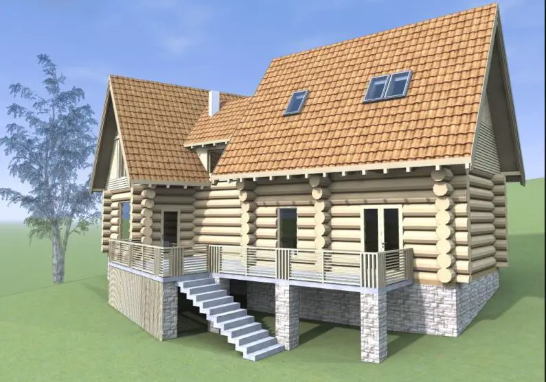 Modele de case din lemn si piatra rustice