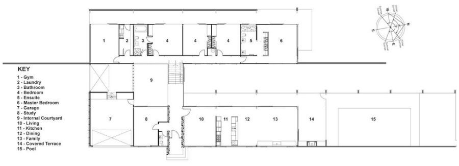 U shaped house plans with courtyard proiecte de casa in forma de U 6