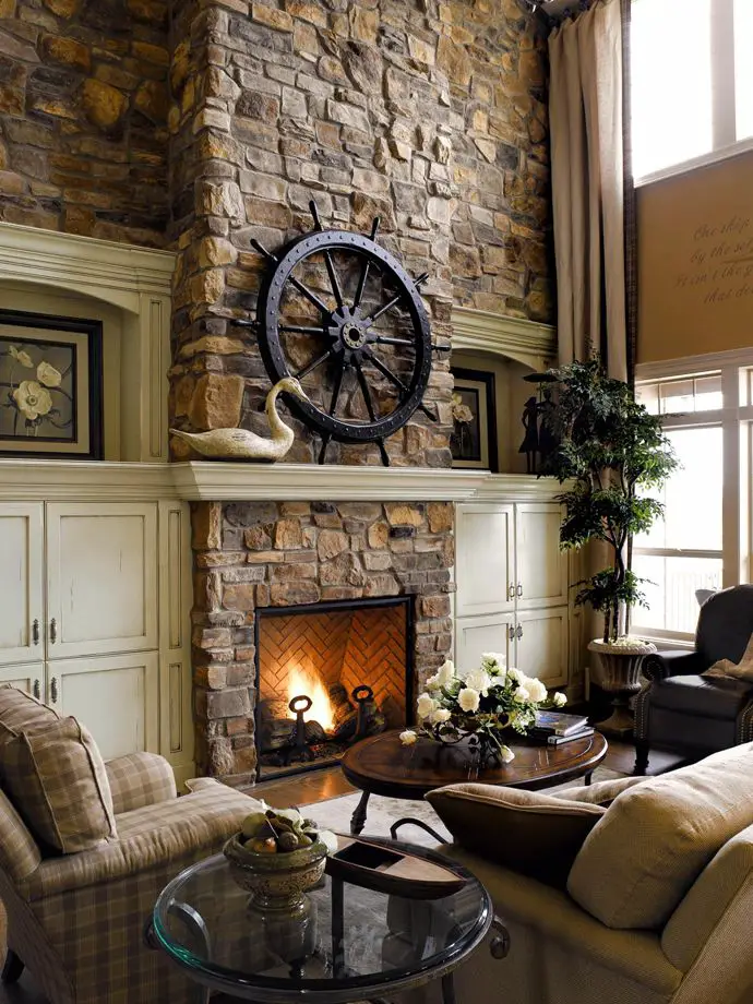 fireplaces eldorado livingroom fieldledge ochii vezi piatra inspiratia lucrurilor veneer above