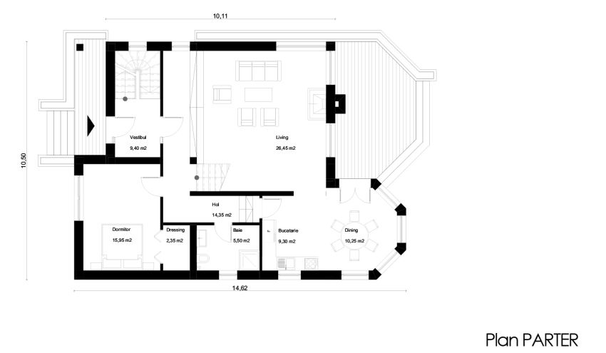 proiecte de case cu demisol Semi basement house plans 12