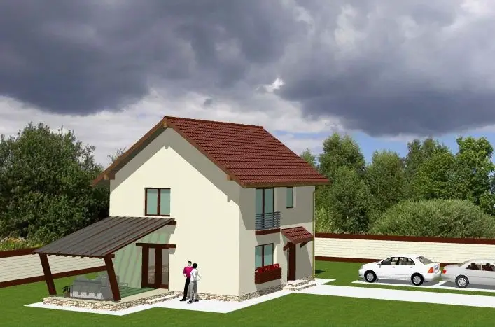 Proiecte de case cu terase acoperite pentru familie