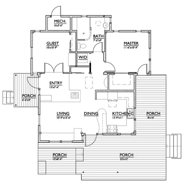Proiecte de case cu amprenta de 80 mp 800 square feet house plans 3
