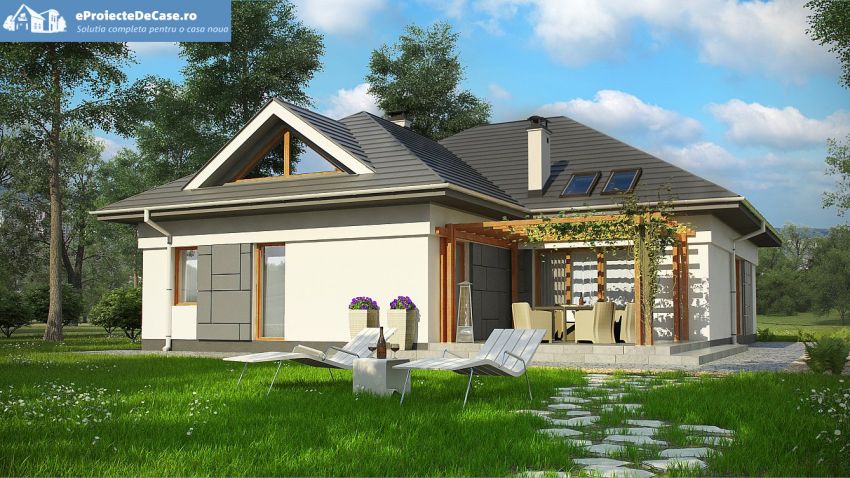 Proiecte case medii cu mansarda si garaj medium size house plans 2