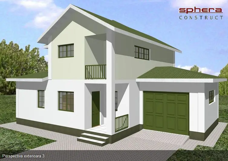 Proiecte case medii cu mansarda si garaj medium size house plans 6