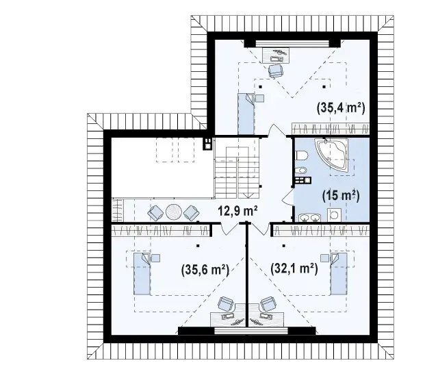 case cu lucarne Dormer window house plans 3