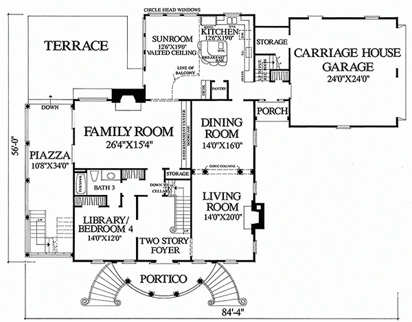 case in stil colonial Colonial style house plans 8