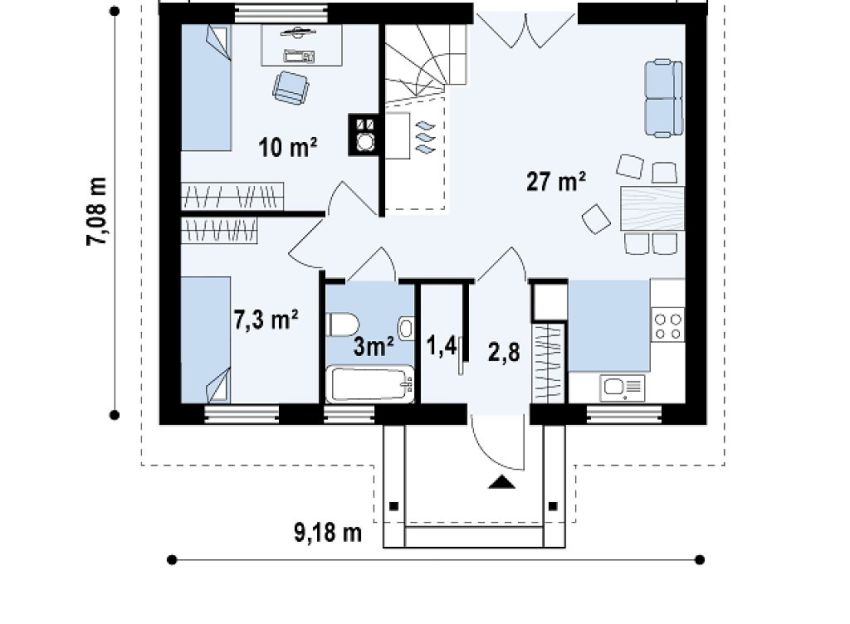 proiecte de casa cu scara interioara Interior staircase house plans 2