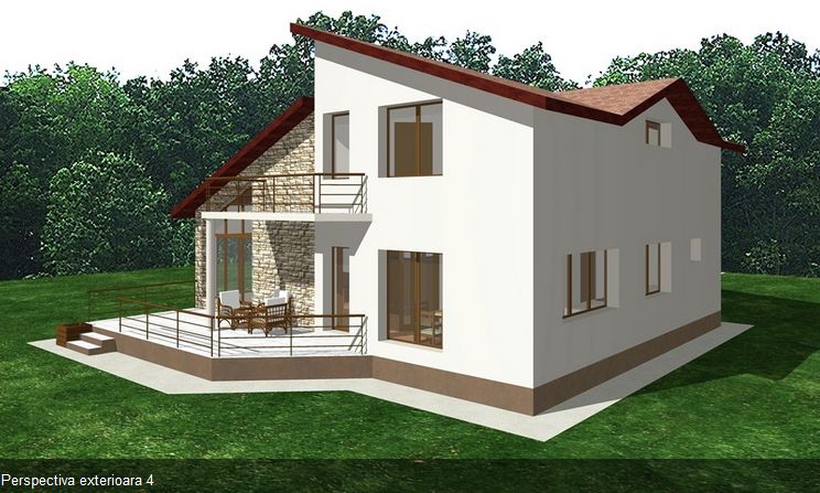 proiecte de case moderne cu balcoane in relief protruding balcony modern house plans 10