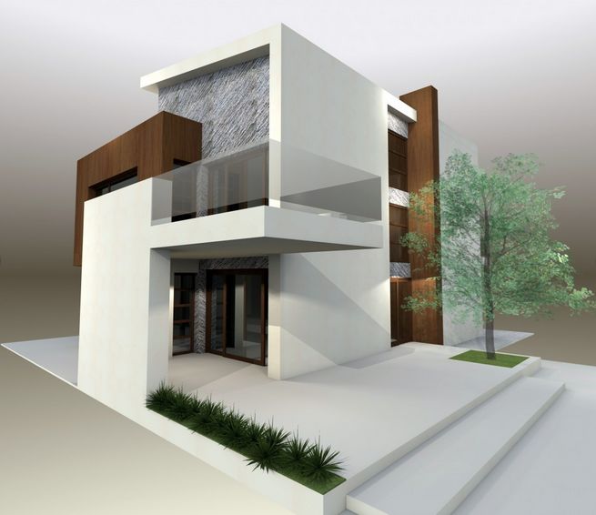 Proiecte de case moderne cu balcoane in relief frumoase