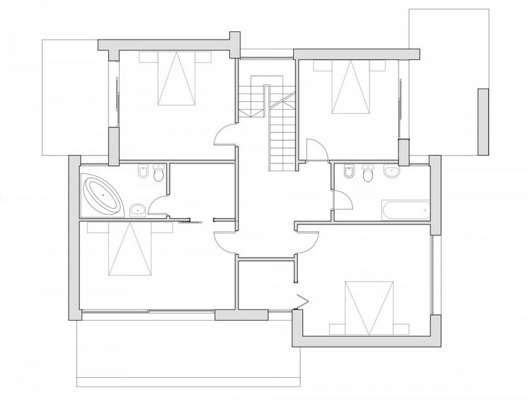 proiecte de case moderne cu balcoane in relief protruding balcony modern house plans 8