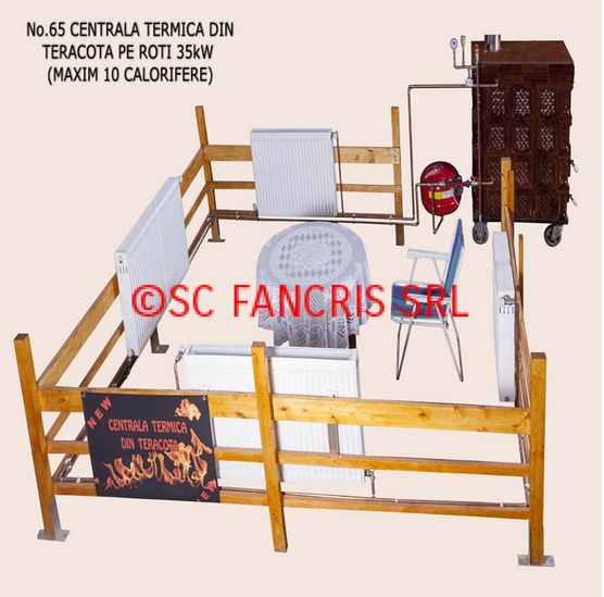centrala termica in soba de teracota Wood stove central heating systems 3