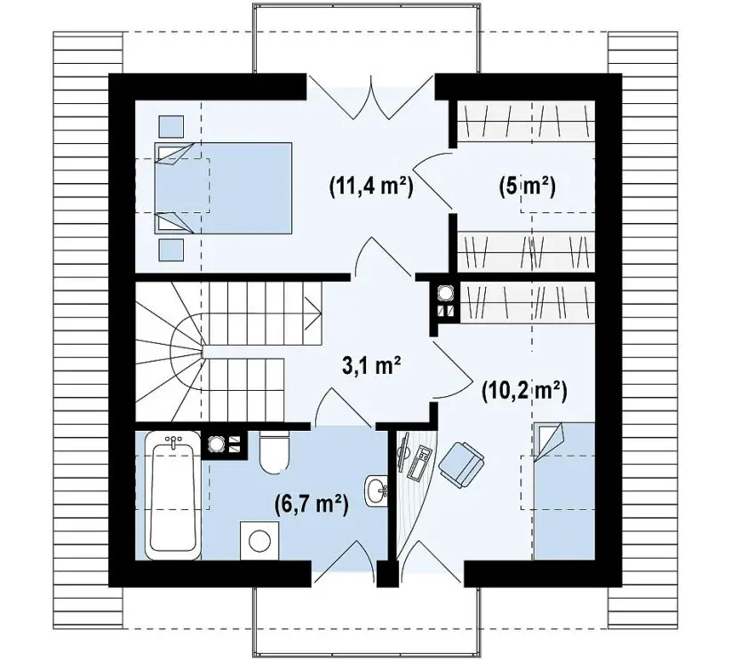 proiecte de case mici sub 100 de metri patrati Small houses under 100 square meters 8