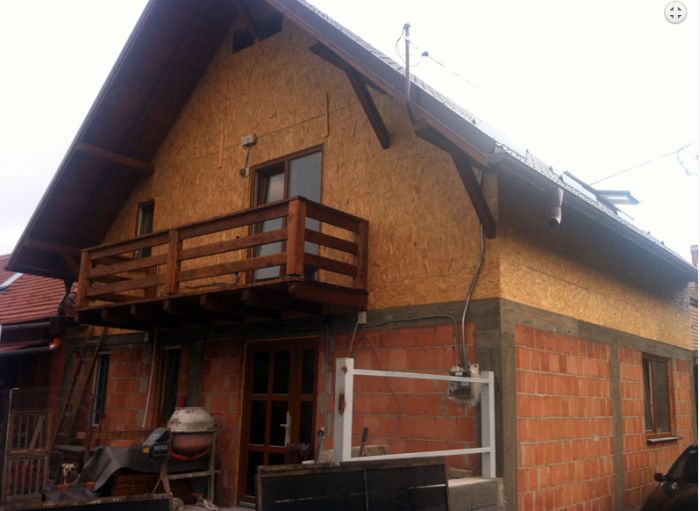 case mixte din caramida si lemn Brick and wooden structure houses 3
