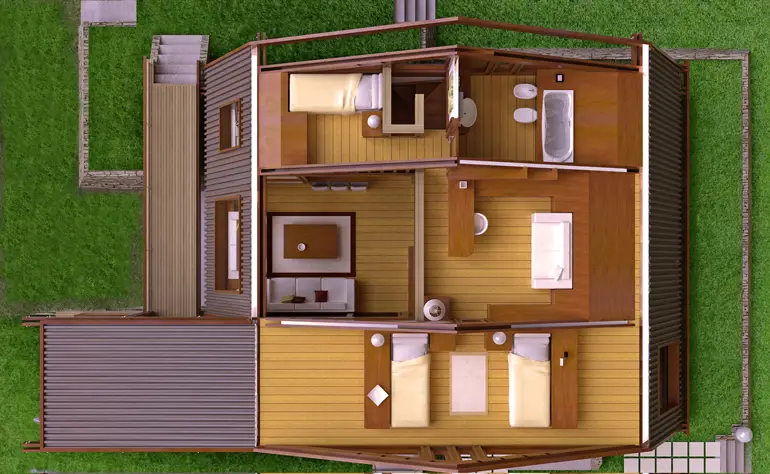 case moderne din lemn modern wood house plans 8