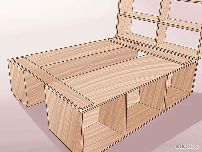 construirea unui pat din lemn How to build a wood frame bed 13