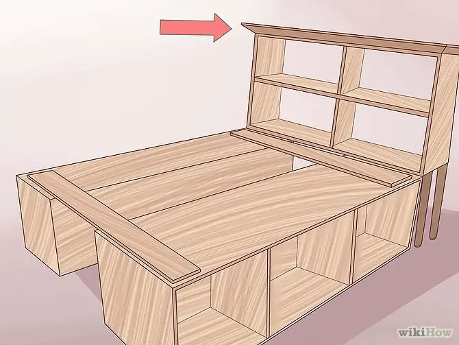 construirea unui pat din lemn How to build a wood frame bed 15