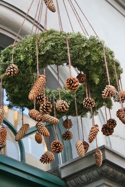 decoratiuni din crengi de brad Christmas fir branches decorations 13