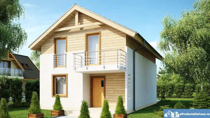 Case cu etaj din lemn elegante