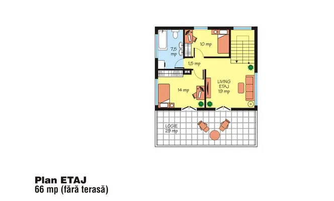 case cu terasa la etaj Houses with second floor terrace 9