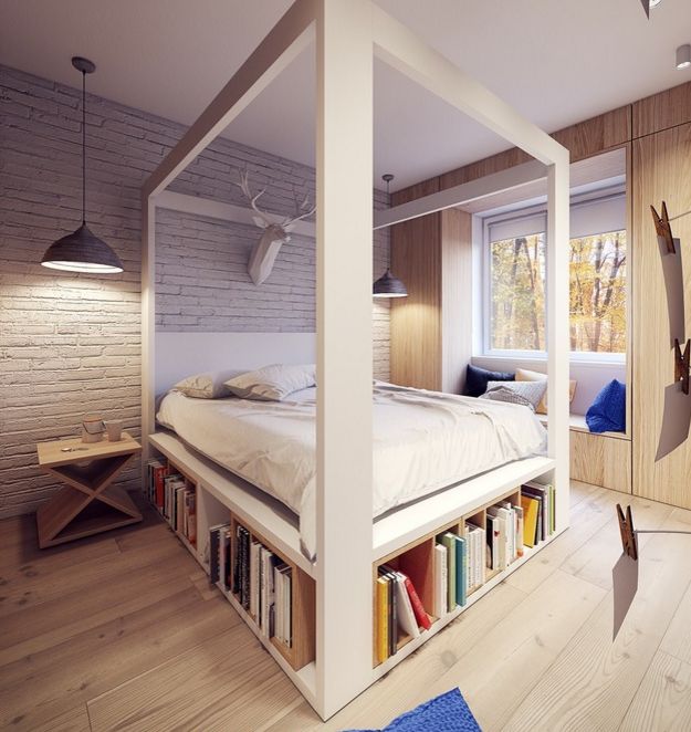 dormitoare imbracate in lemn wooden bedroom designs