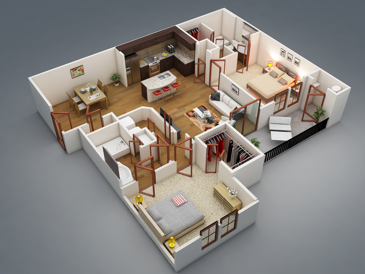 idei pentru amenajarea unui apartament cu 3 camere 3 room apartment layout ideas 1