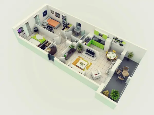 idei pentru amenajarea unui apartament cu 3 camere 3 room apartment layout ideas 2