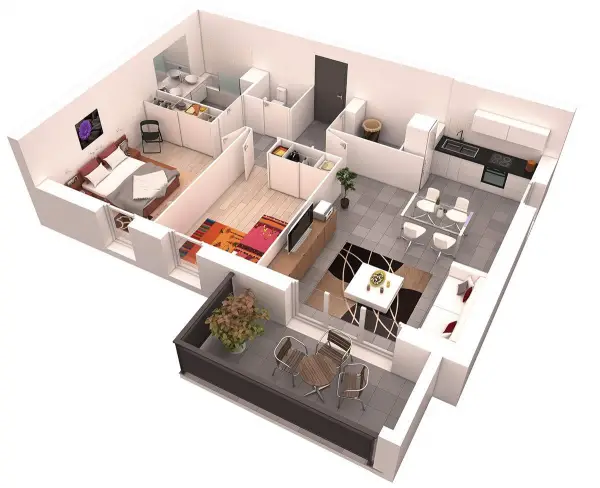 idei pentru amenajarea unui apartament cu 3 camere 3 room apartment layout ideas 7