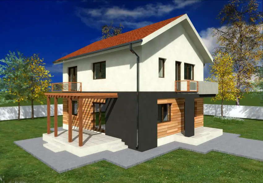 proiecte de case mici cu un etaj Two story small house plans