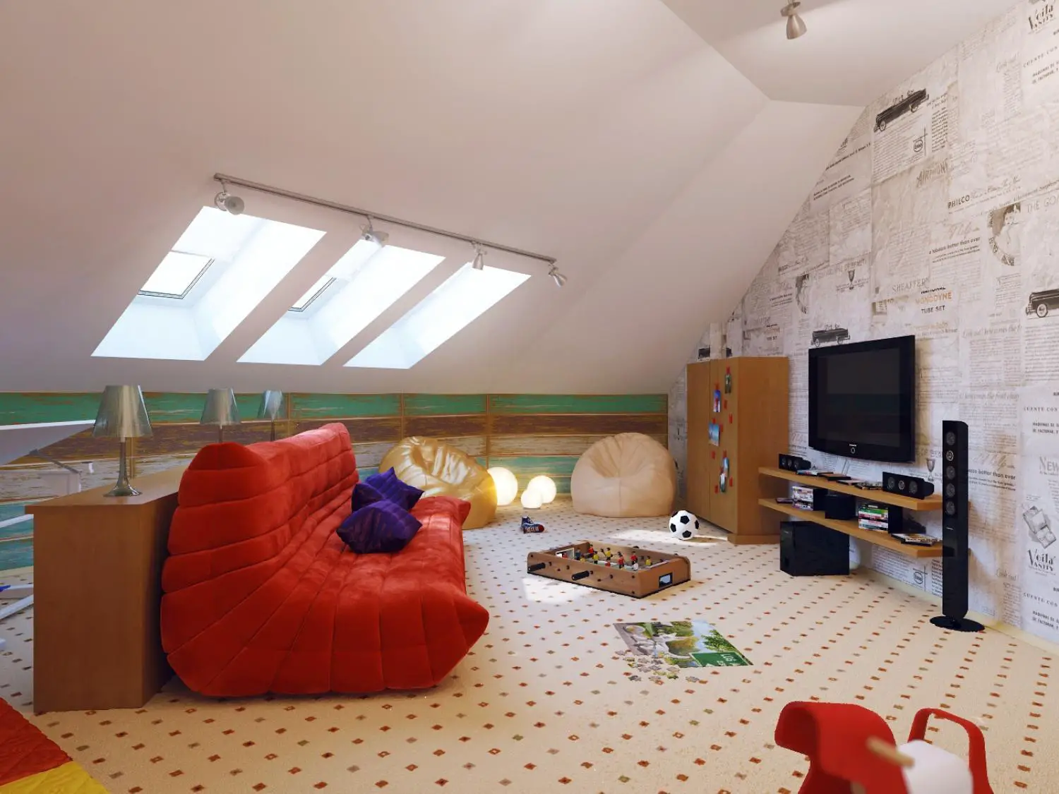 amenajarea unei mansarde mici small attic room design ideas 6