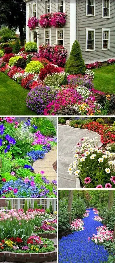 idei de amenajare a gradinii cu flori flower garden landscape ideas 16
