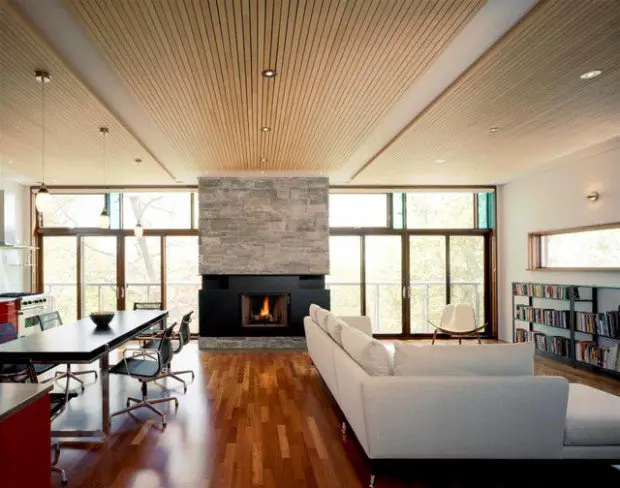 livinguri cu tavan din lemn wood ceiling living rooms 2