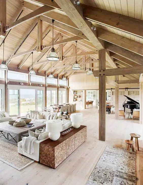 livinguri cu tavan din lemn wood ceiling living rooms 9