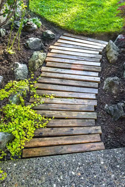 alei de gradina din lemn Garden wooden walkways 5