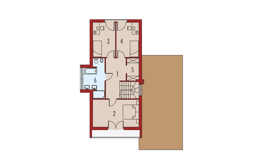 case cu etaj si garaj integrat Two story flat roof houses with garage 13