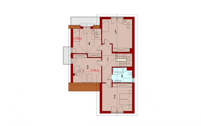 case cu etaj si garaj integrat Two story flat roof houses with garage 4