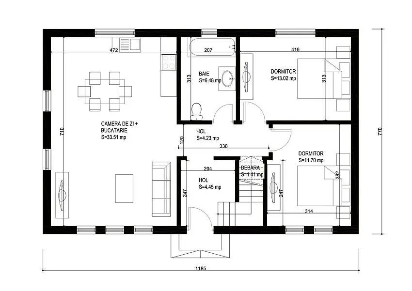 case medii pe doua nivele Medium sized two story house plans 21