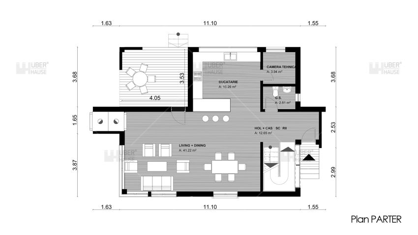 proiecte de case cu semineu House plans with fireplaces 4