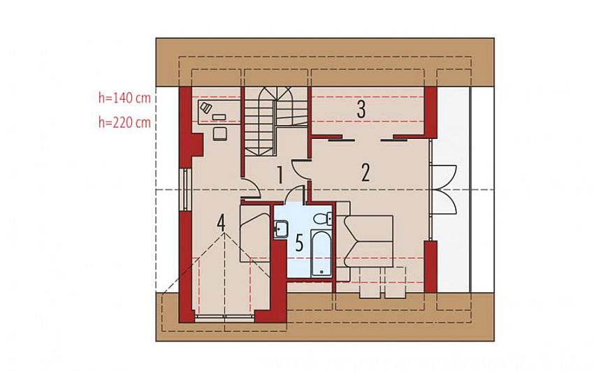 proiecte de case medii cu mansarda Medium sized loft houses 12