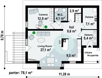 proiecte de case medii cu mansarda Medium sized loft houses 3