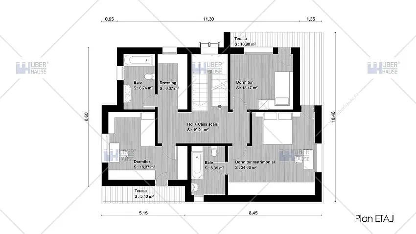 proiecte de case moderne cu etaj Modern two story house plans 12