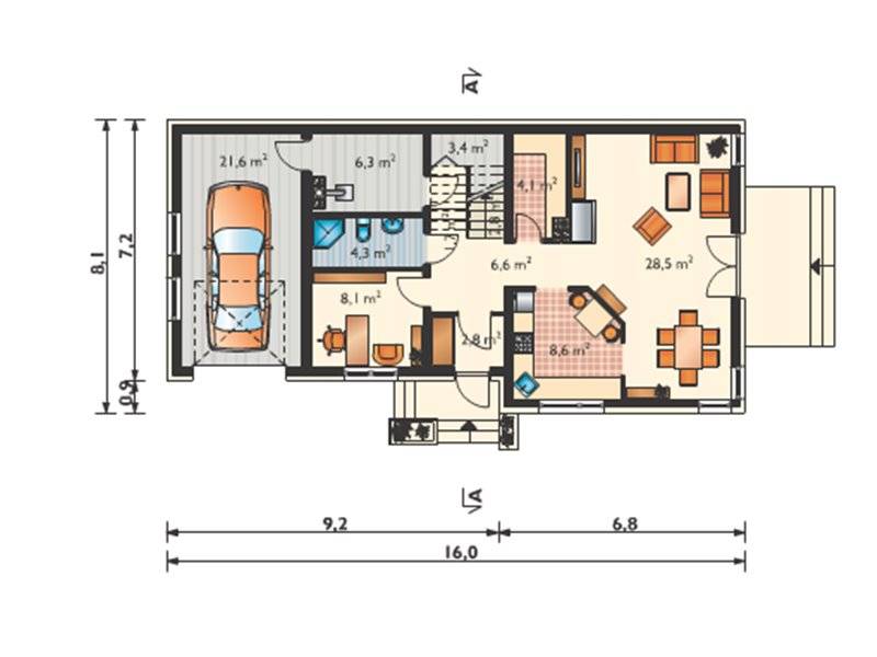 case cu 4 dormitoare si birou