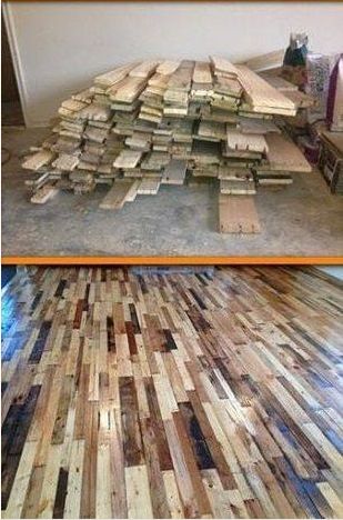 Podele din lemn refolosit in casa