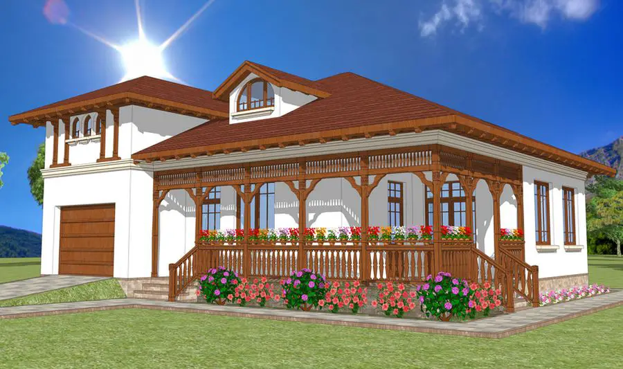 Proiecte de case in stil neoromanesc traditional