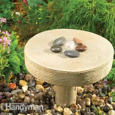 How to build an outdoor fountain with rocks in the garden