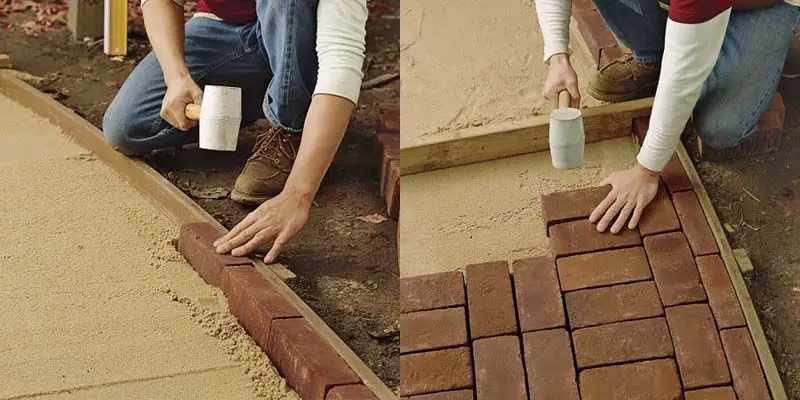 How to build an alley out of reused bricks in the garden